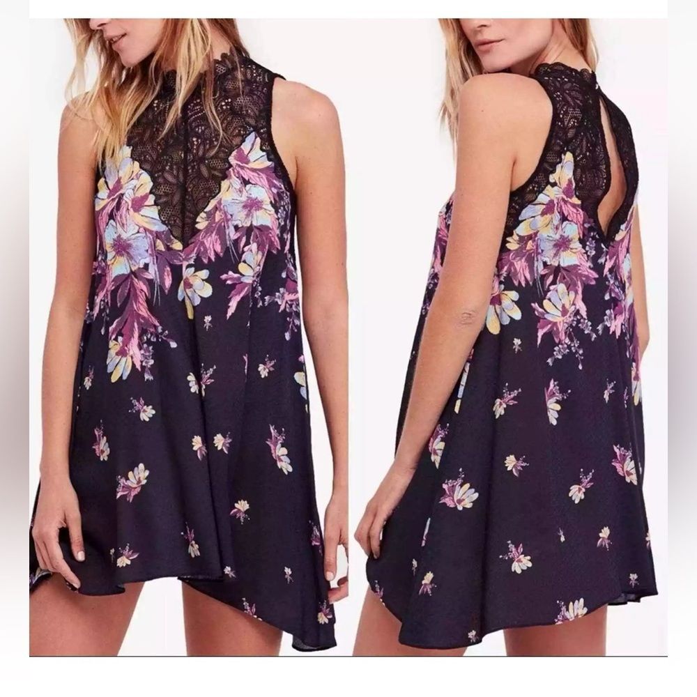 Free People Marsha Printed Slip Dress Size S
